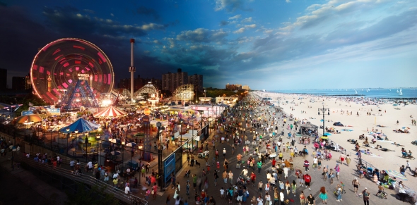 Coney Island - Day to Night series. Photo by Stephen Wilkes