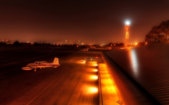 Santa Monica Airport deep in the night, CA by Trey Ratcliff, 2010