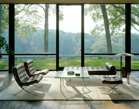 Inside the Philip Johnson Glass House in New Canaan, Connecticut. Photo by Eirik Johnson
