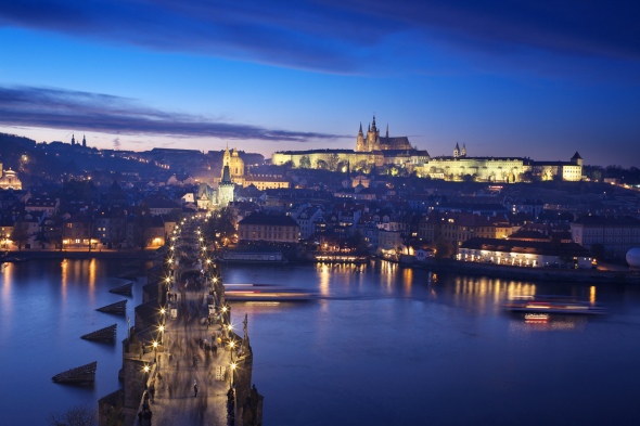 Charles Bridge and Prague Castle, Czech Republic by Robin Holler