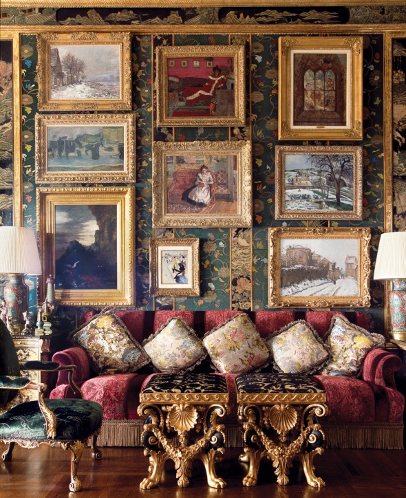 Ann and Gordon Getty's living room in San Francisco’s Pacific Heights by Lisa Romerein
