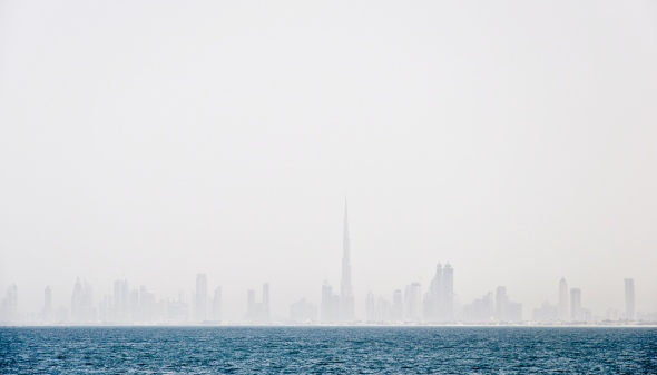 Dubai skyline. Taken from the Palm Jumeirah by Marin Tomic